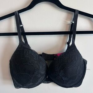 Black convertible racer back bra, 34DD